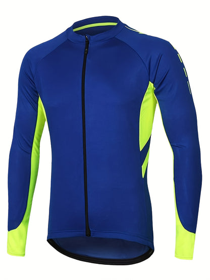 Schnelltrocknendes, atmungsaktives Herren-Radtrikot mit Tasche und Reißverschluss
