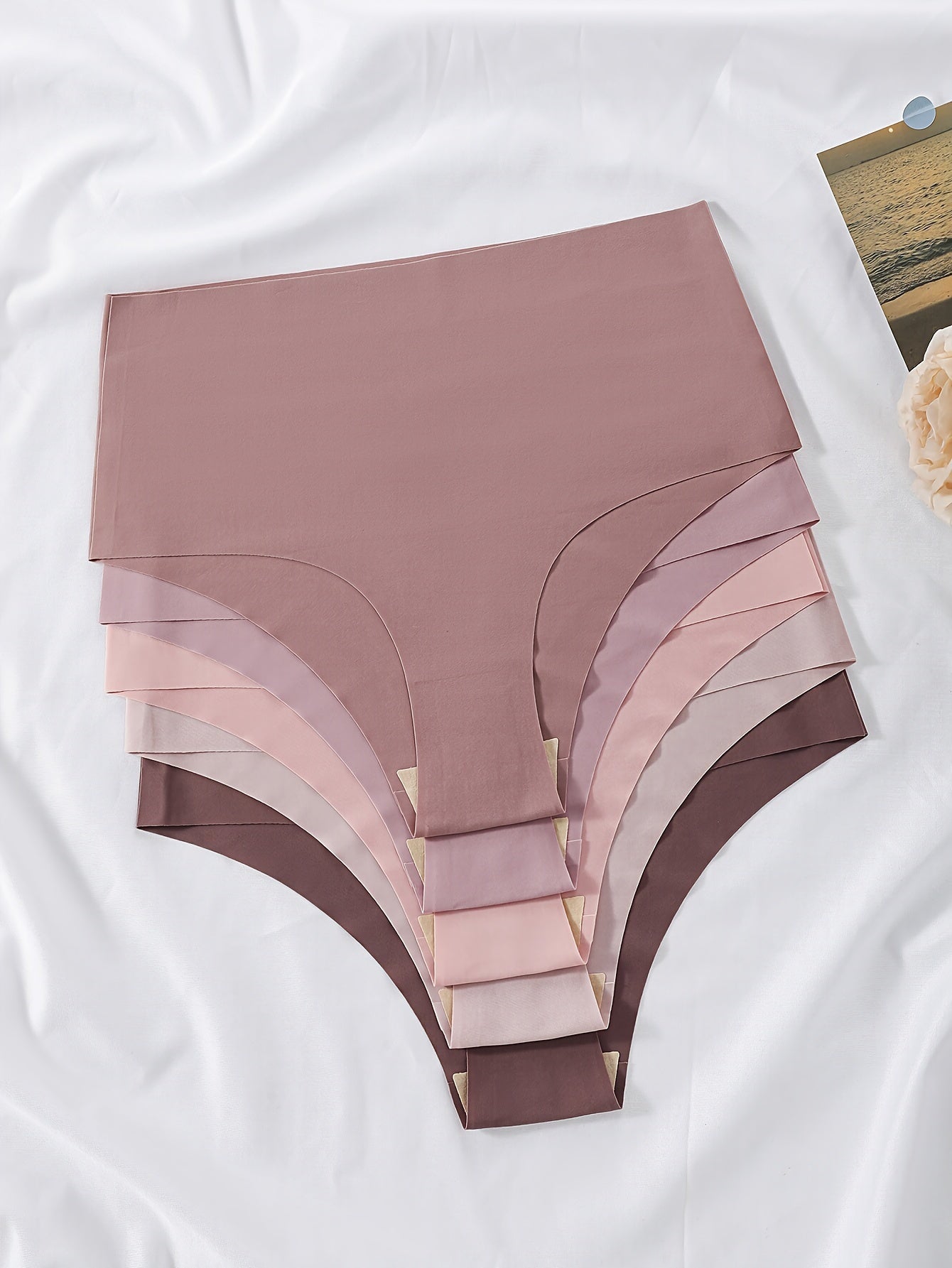 5er-Pack nahtlose Slips mit hohem Bund in verschiedenen Farben, Damenunterwäsche &amp; Dessous