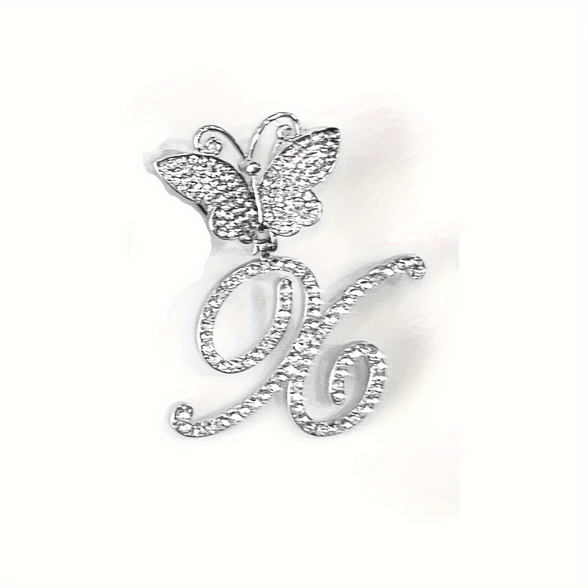 Trendy Shiny Butterfly Cursive Letter Cuban Chain Anklet For Women A-Z Letters Anklets Punk Hip Hop Style Sparkling Barefoot Jewelry