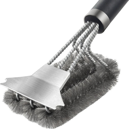 1pc Stainless Steel Grill Brush - Upgrade Your BBQ Game Cleaning & Maintenance Tool!