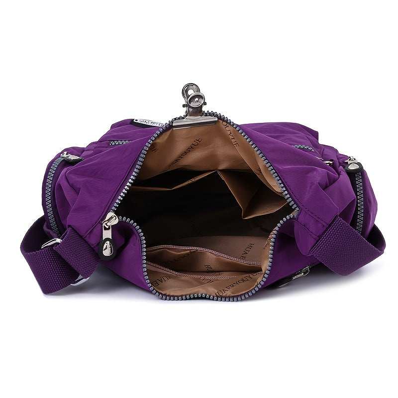 Unisex-Umhängetasche, quadratisch, mit mehreren Fächern, leicht, für Damen und Herren.