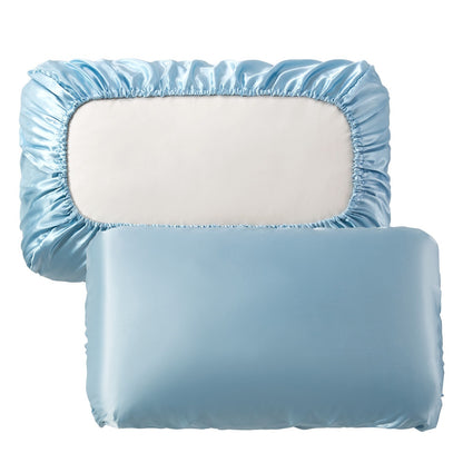 2 weiche und atmungsaktive Satin-Kissenbezüge mit Gummizug – perfekt für einen erholsamen Schlaf in Ihrem Schlafzimmer