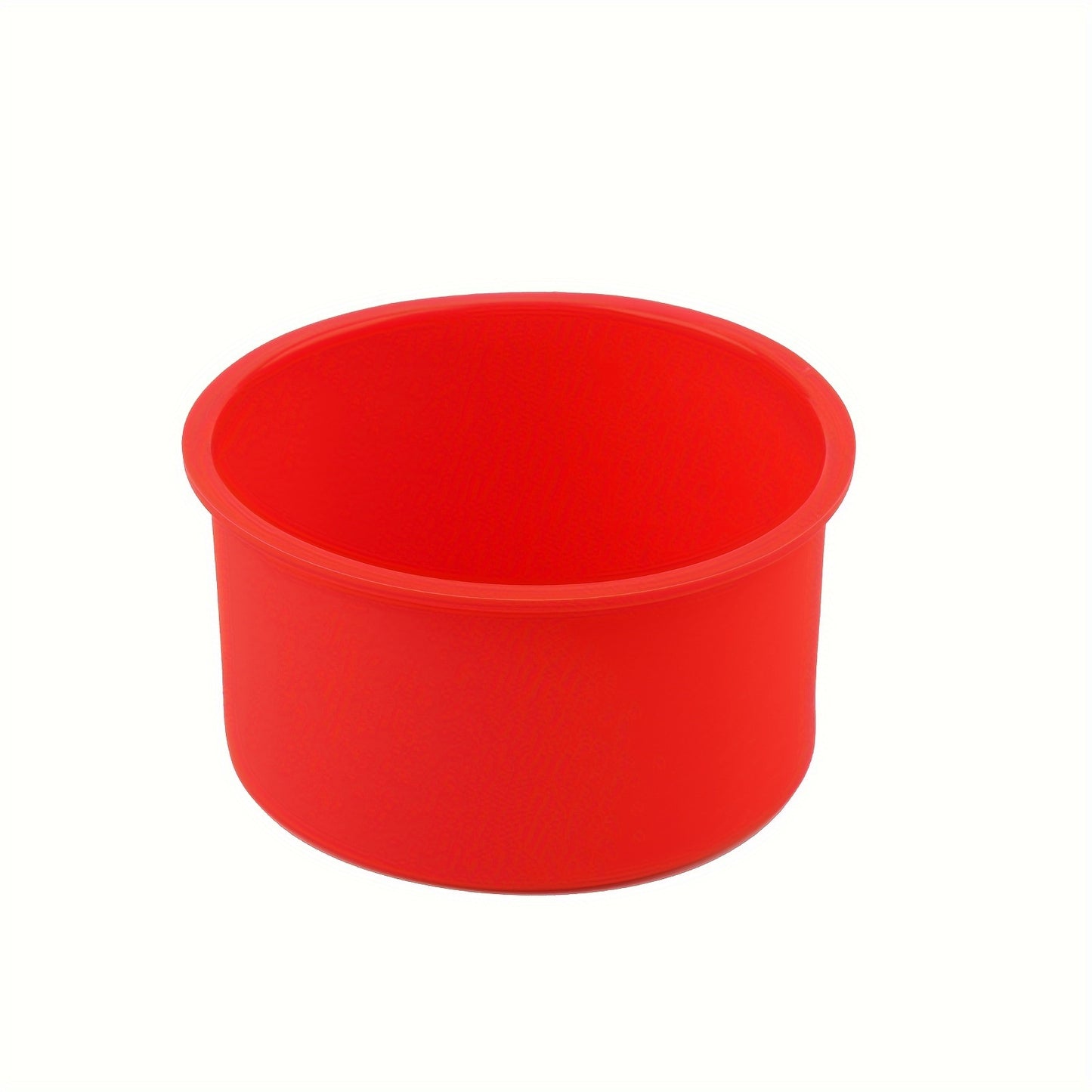 9pcs Silicone Mini Cake Molds Set, 4 Inch Red Round Baking Pan Non-Stick Silicone Baking Molds Bakeware Pan Reusable Cake Pans for Chiffon Mousse, Cupcake, Layer Cake, Cheese Cake, Rainbow Cake