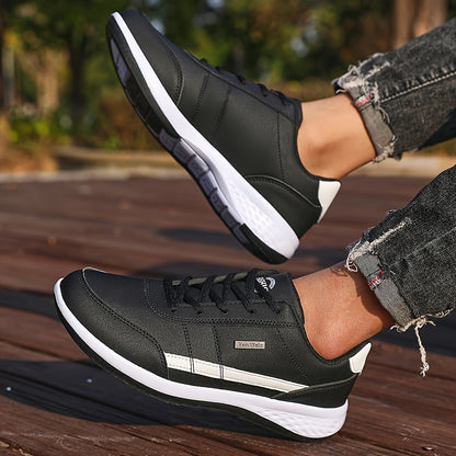 VanWeir Lightweight Men'S Shoes | Navy Blue/White, Lace-up Sports Shoes with MD/TPR Sole, Breathable Fabric Lining for Outdoor, Hiking & Casual Wear