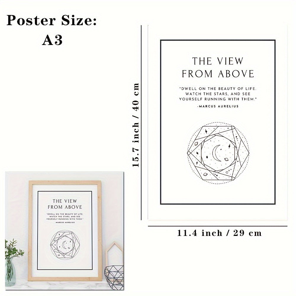1pc Large Size, Modern Art Design, Minimalist Style, Stoicism Poster, No Frames Included, Gift For Room Decor, Kitchen Dining Room Wall Painting