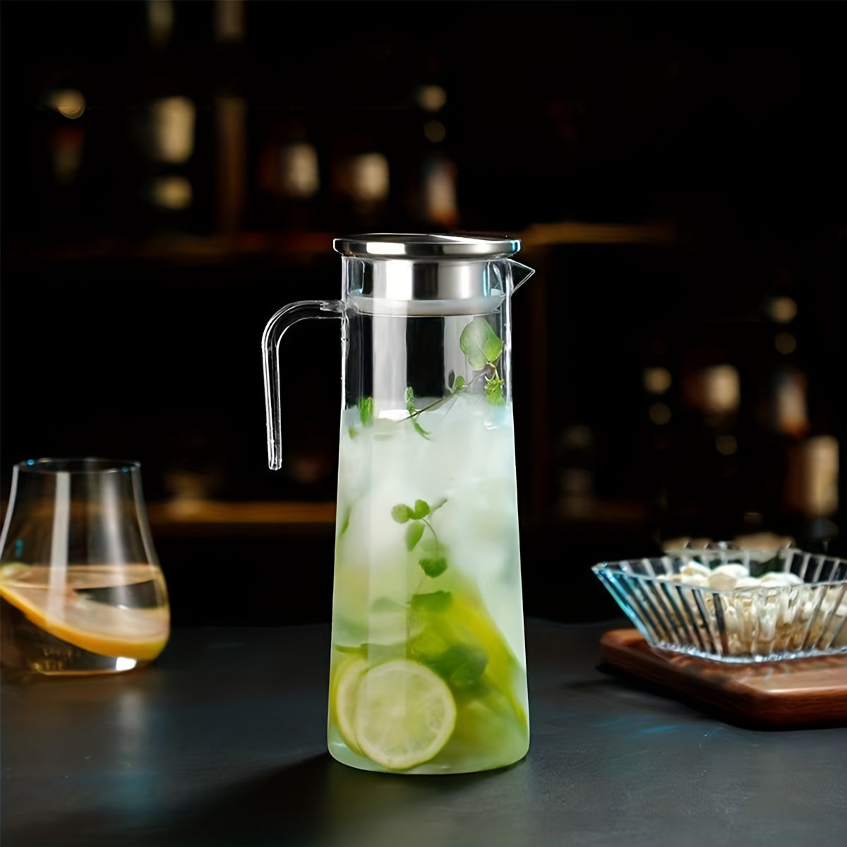 1pc AMOICHIC Large Capacity Beverage Cooler & Water Jug Suitable for Parties, Refrigerator Storage, Heavy-Duty Plastic for Lemonade, Soda, Iced Tea, Drink Dispenser for Picnic, BBQ, Use - Cooling Container