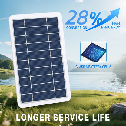 2W Solar Charger Portable Solar Panel with USB, Compact & Lightweight Outdoor Solar Power Bank Charger Compatible for for Power Banks, Phones, Flashlights, USB- Devices (Camping, Hiking, Emergency)