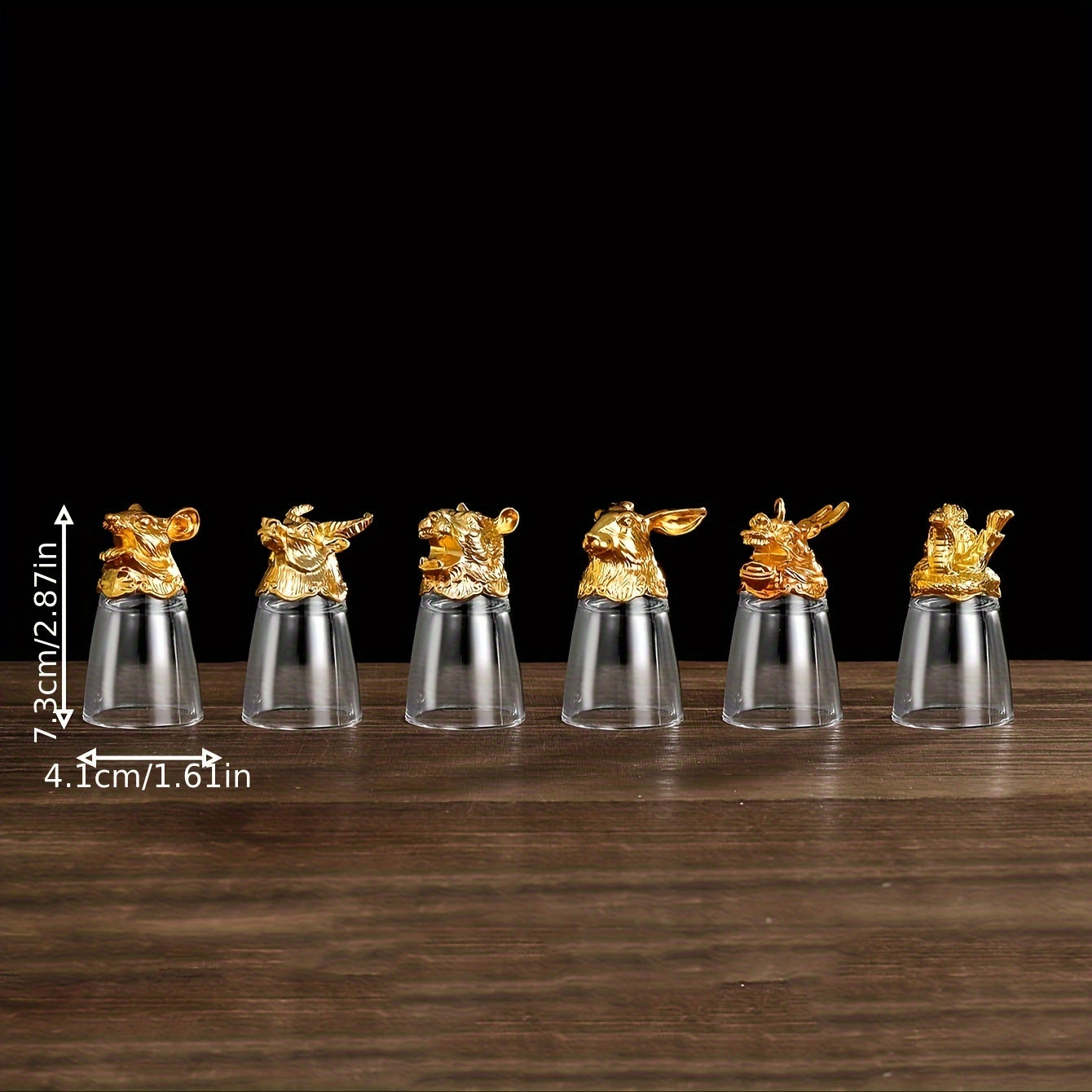 12pcs, Chinese Zodiac Shot Glasses and Baijiu Set - Elegant Drinkware and Unique Gift Idea